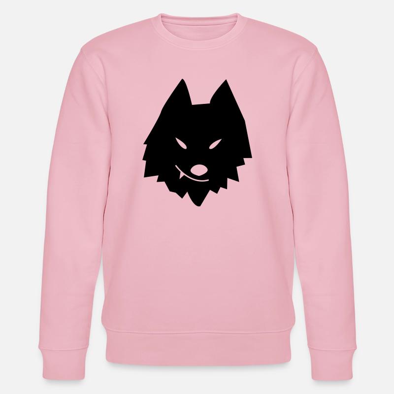 Wolfskopf Stilisiert - Stanley/Stella Unisex Bio-Sweatshirt CHANGER  - Hellrosa