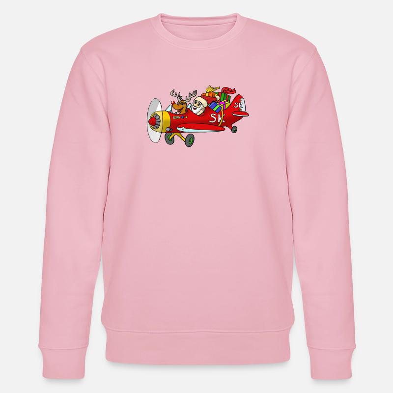 Père Noël sur le plan - Sweat bio CHANGER Stanley/Stella Unisexe - rose pâle