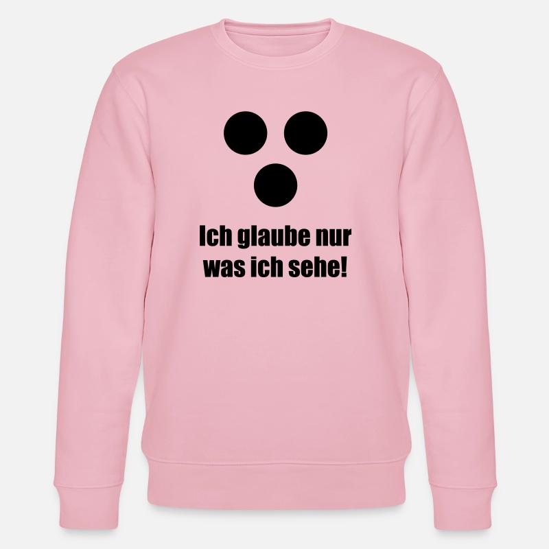 Ich glaube nur was ich sehe - Stanley/Stella Unisex Bio-Sweatshirt CHANGER  - Hellrosa