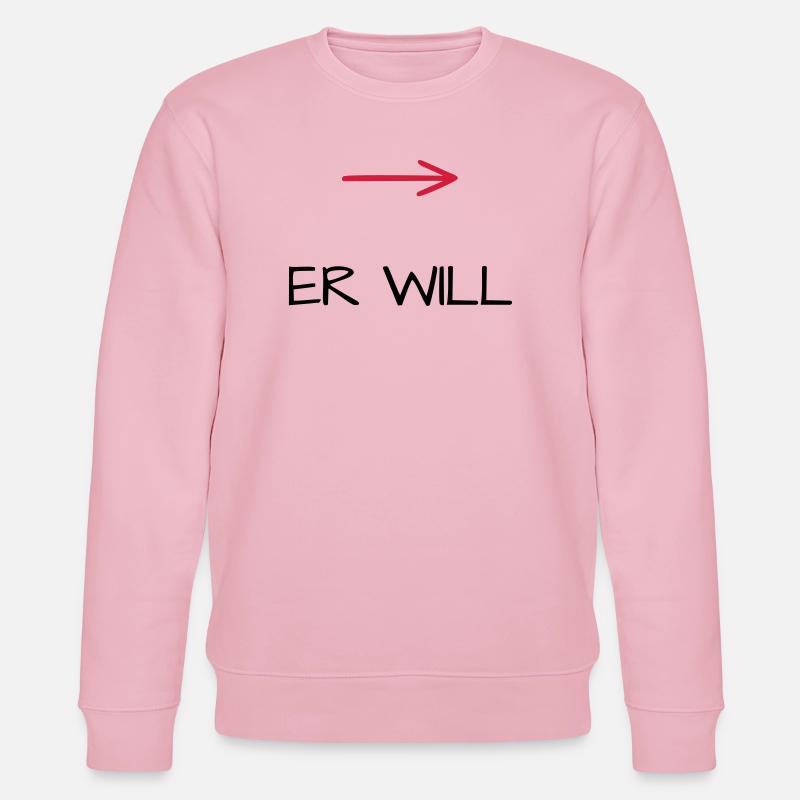 Er will Junggesellenabschied Pfeil - Stanley/Stella Unisex Bio-Sweatshirt CHANGER  - Hellrosa
