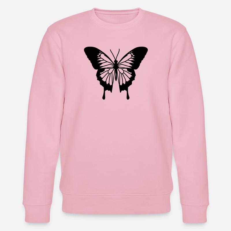 Schmetterling - Stanley/Stella Unisex Bio-Sweatshirt CHANGER  - Hellrosa