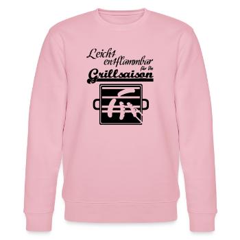 Grillsaison Grill grillen Sommer Party Geschenk - Stanley/Stella Unisex Bio-Sweatshirt CHANGER  - Hellrosa - Vorne - Jaron (178cm) & Liana (172cm)
