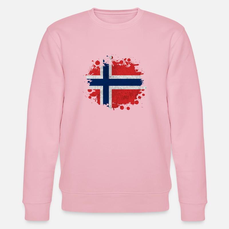 Klecks Norvège - Cadeau drapeau - Sweat bio CHANGER Stanley/Stella Unisexe - rose pâle
