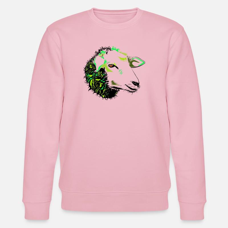 Schaf,Lamm,Schäfer,Natur,Umwelt, - Stanley/Stella Unisex Bio-Sweatshirt CHANGER  - Hellrosa