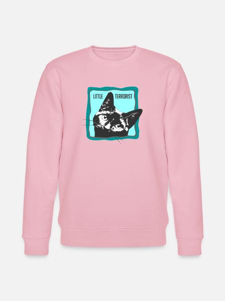 Cat portrait with slogans - Stanley/Stella CHANGER Unisex Organic Sweatshirt - cotton pink