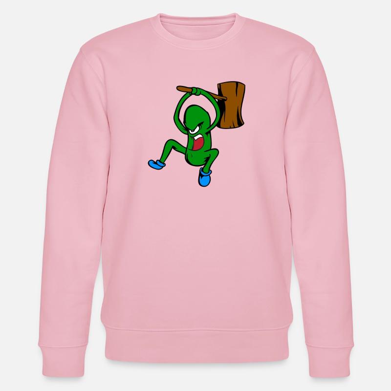 Wütende Gurke - Stanley/Stella Unisex Bio-Sweatshirt CHANGER  - Hellrosa