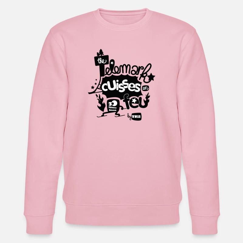 teeshirt CUISSEenFEU - Sweat bio CHANGER Stanley/Stella Unisexe - rose pâle