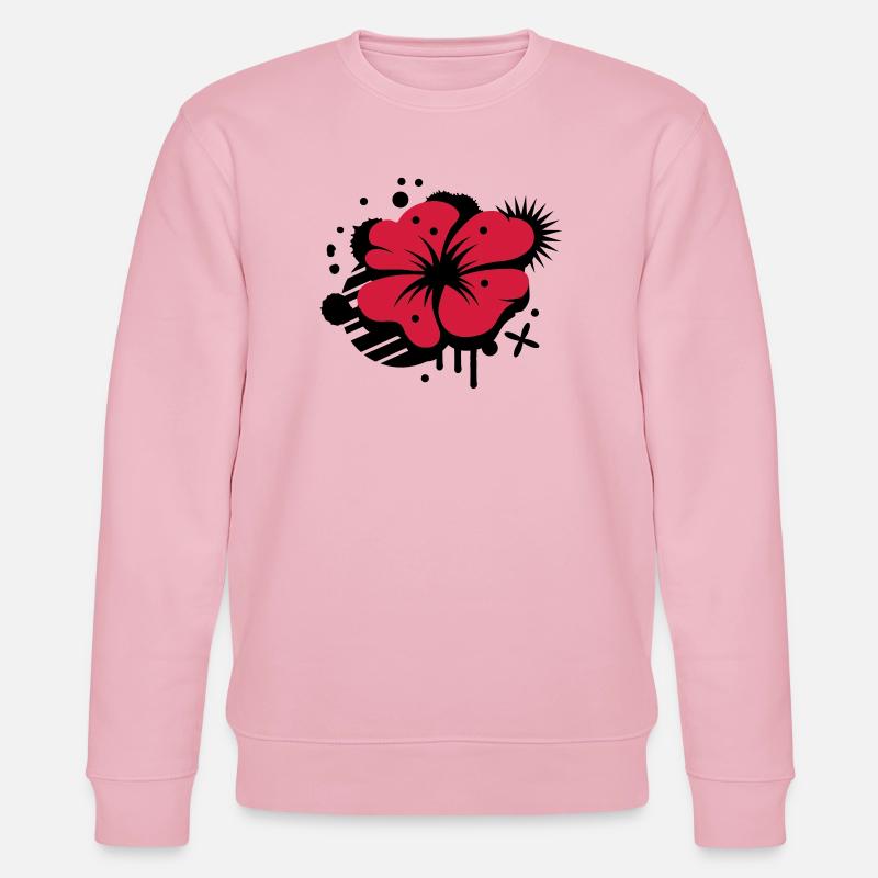 Klatschmohn als Graffiti - Stanley/Stella Unisex Bio-Sweatshirt CHANGER  - Hellrosa