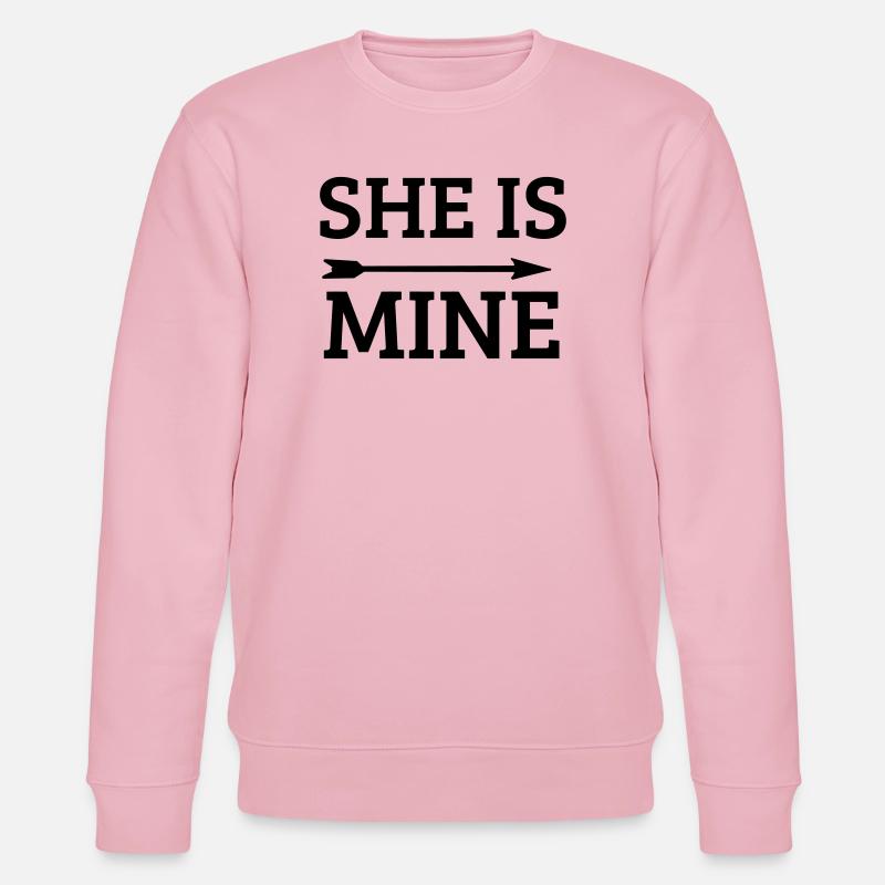 she is mine - Stanley/Stella Unisex Bio-Sweatshirt CHANGER  - Hellrosa