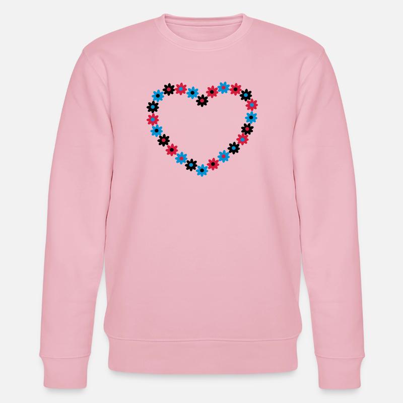 Blume Herz - Stanley/Stella Unisex Bio-Sweatshirt CHANGER  - Hellrosa