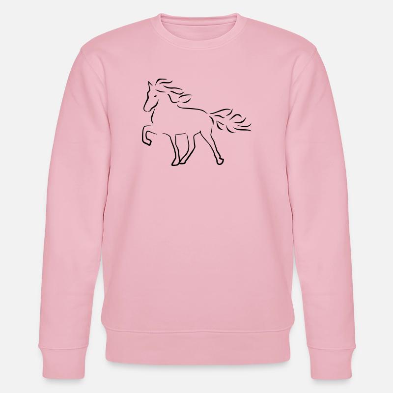 Cheval d’Islande - Sweat bio CHANGER Stanley/Stella Unisexe - rose pâle