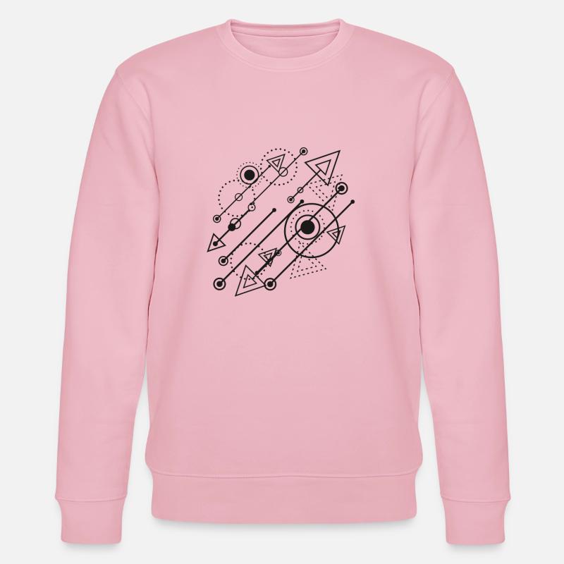 Geometric energy flows - Stanley/Stella CHANGER Unisex Organic Sweatshirt - cotton pink