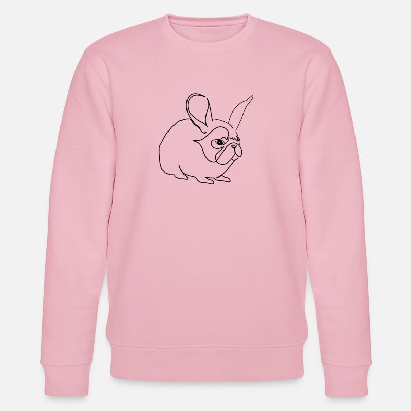 Hase oder Mops - Stanley/Stella Unisex Bio-Sweatshirt CHANGER  - Hellrosa