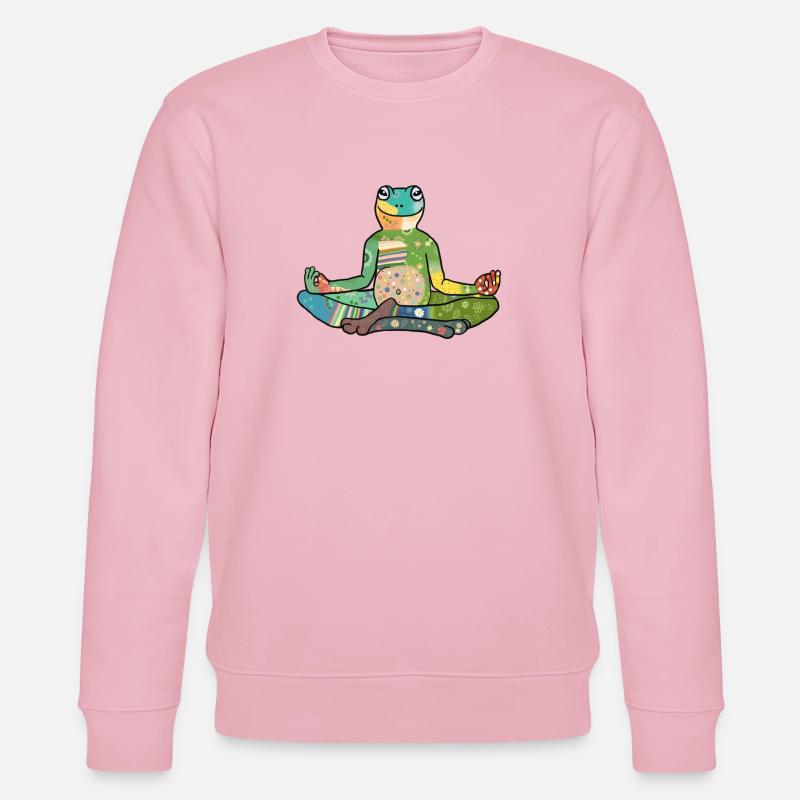 yogafrosch.png - Stanley/Stella Unisex Bio-Sweatshirt CHANGER - Hellrosa