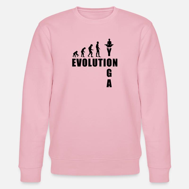 EVOLUTION Yoga Meditation Geschenk - Stanley/Stella Unisex Bio-Sweatshirt CHANGER  - Hellrosa