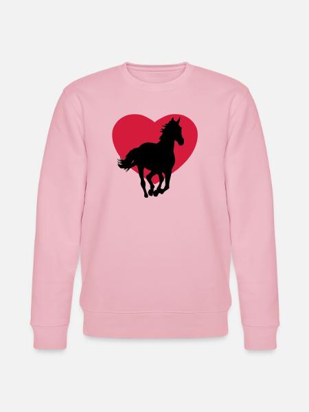 I love horses - Stanley/Stella CHANGER Unisex Organic Sweatshirt - cotton pink