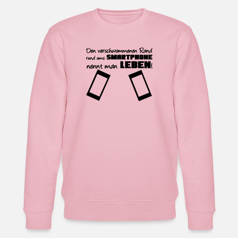 Smartphone Spruch Handy Nerd Geschenk lustig - Stanley/Stella Unisex Bio-Sweatshirt CHANGER  - Hellrosa