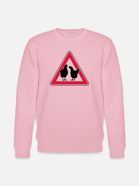 Chicken evening chicken attention free-range hens - Stanley/Stella CHANGER Unisex Organic Sweatshirt - cotton pink