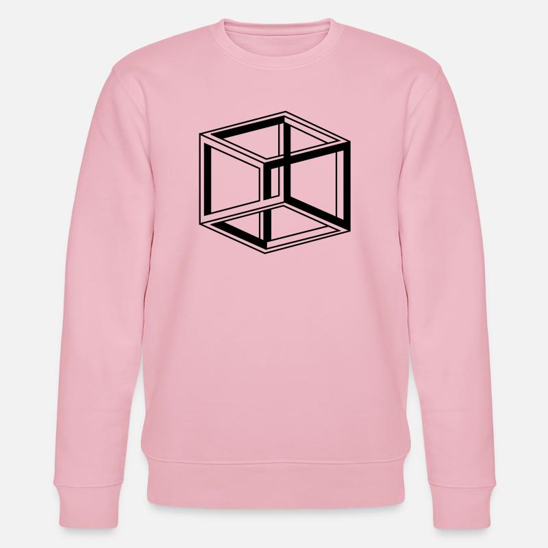 kubus cube escher - Stanley/Stella Unisex Bio-Sweatshirt CHANGER  - Hellrosa