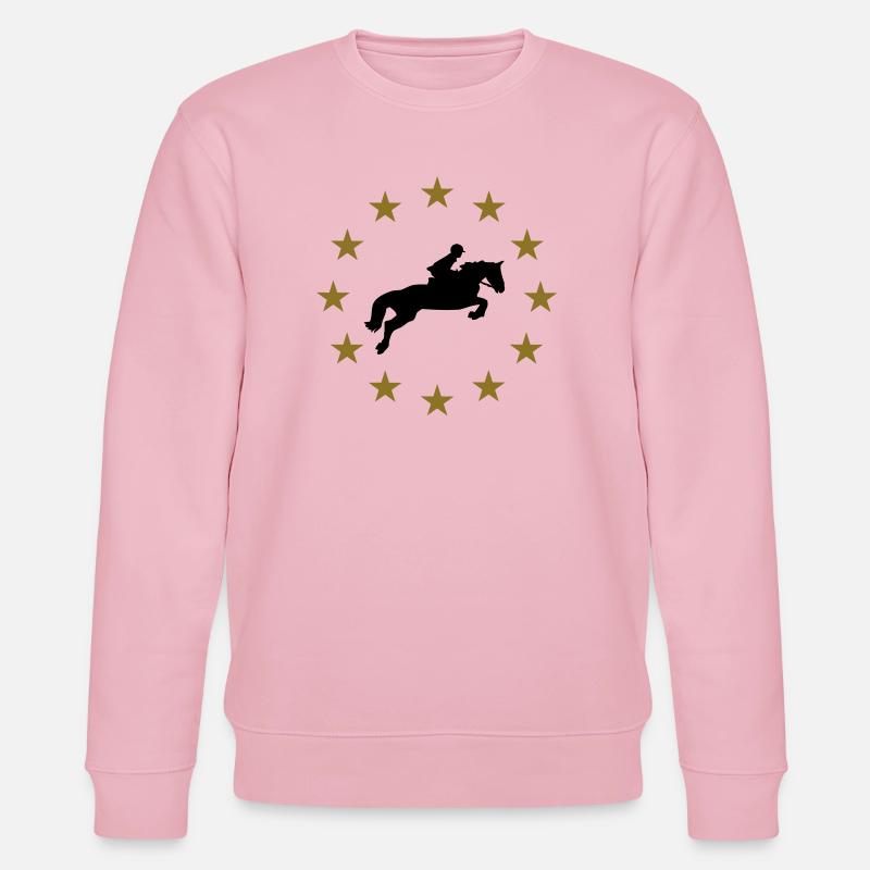 Springen Pferd & Sternen - Stanley/Stella Unisex Bio-Sweatshirt CHANGER  - Hellrosa