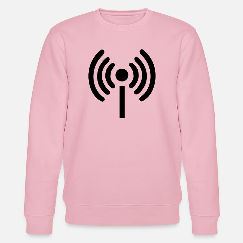 Wi-fi symbol - Stanley/Stella Unisex Bio-Sweatshirt CHANGER  - Hellrosa