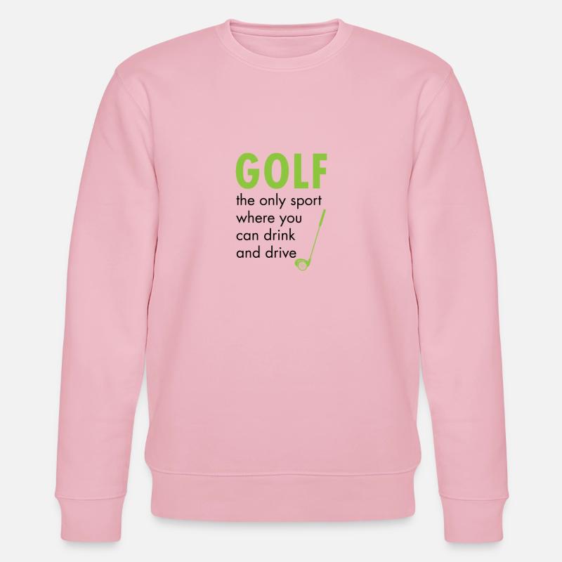 Golf golfen Golfschläger Caddy Geschenk Golfshirt - Stanley/Stella Unisex Bio-Sweatshirt CHANGER  - Hellrosa