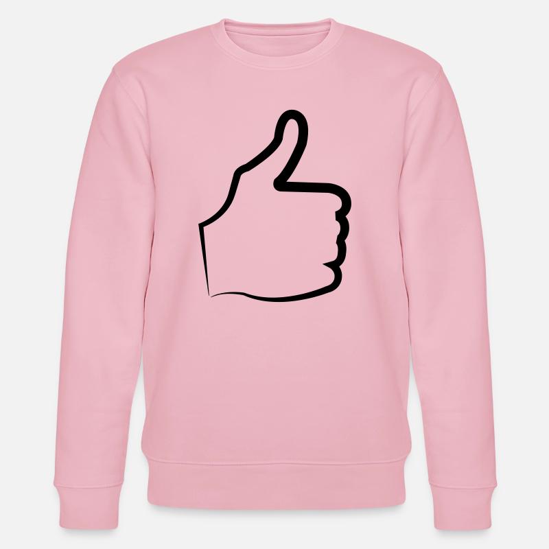Daumen hoch thumb - Stanley/Stella Unisex Bio-Sweatshirt CHANGER  - Hellrosa