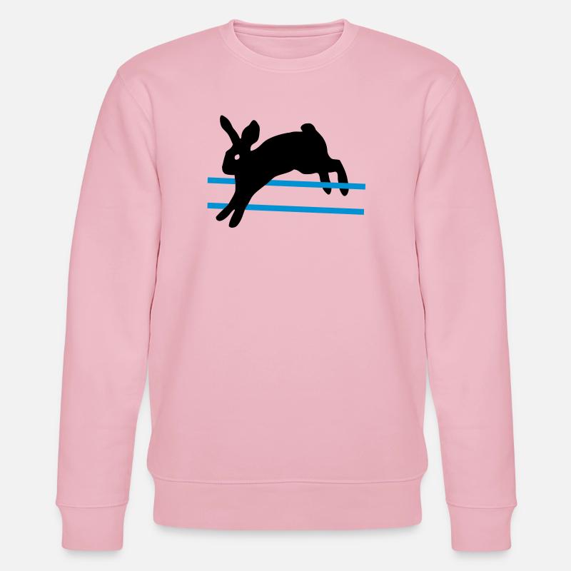 Ein Sprung Kaninchen - Stanley/Stella Unisex Bio-Sweatshirt CHANGER  - Hellrosa