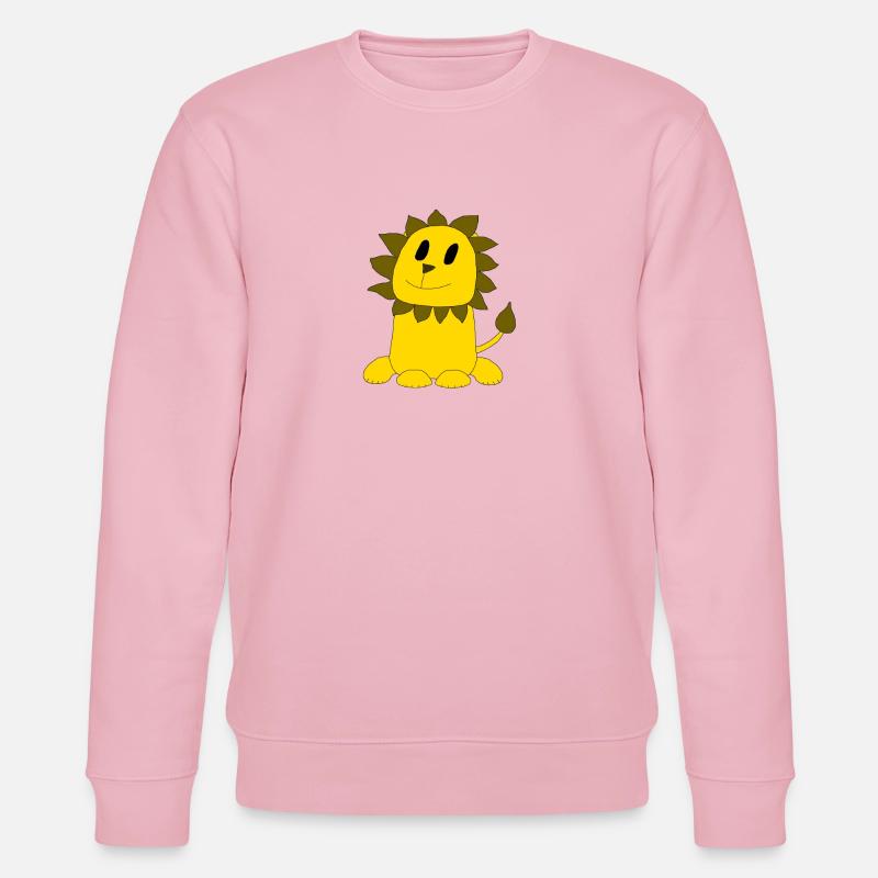 Lustiger Löwe Leo - Stanley/Stella Unisex Bio-Sweatshirt CHANGER - Hellrosa