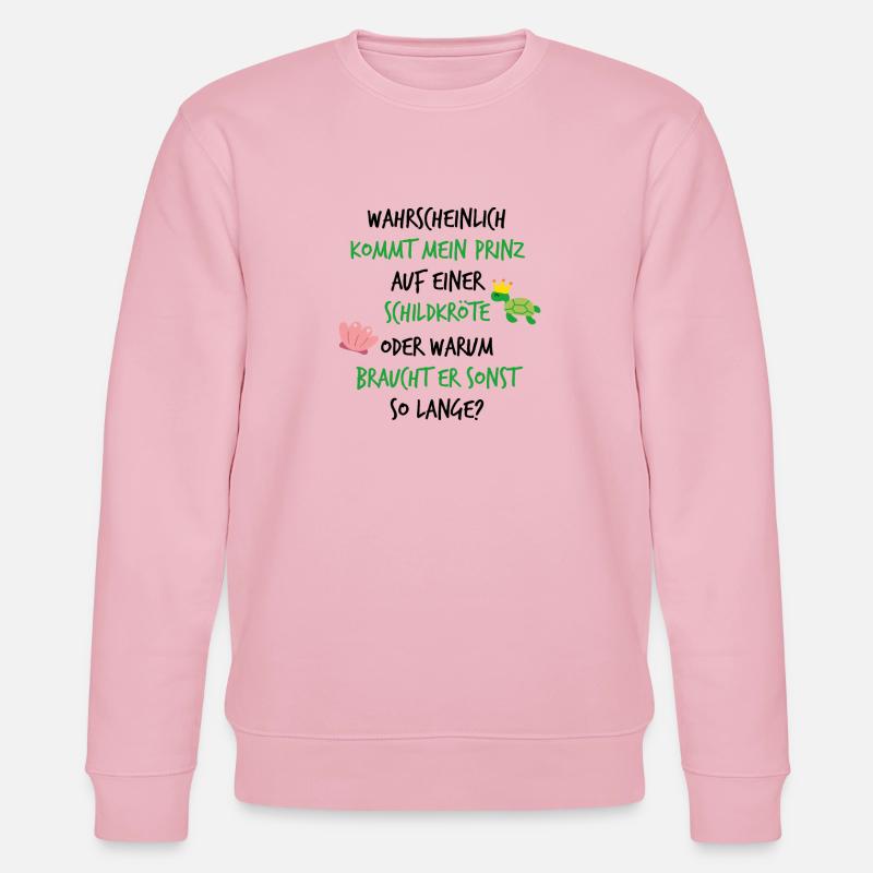 Prinzessin Prinzessinnenshirt Geschenkidee Krone - Stanley/Stella Unisex Bio-Sweatshirt CHANGER  - Hellrosa