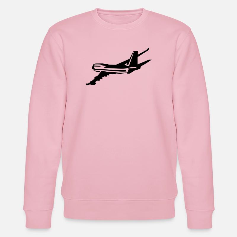 Passagierflugzeug - Stanley/Stella Unisex Bio-Sweatshirt CHANGER  - Hellrosa