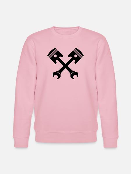 Crossed piston key emblem - Stanley/Stella CHANGER Unisex Organic Sweatshirt - cotton pink