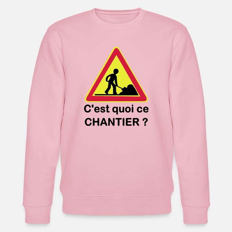 C'est quoi ce chantier ? - Sweat bio CHANGER Stanley/Stella Unisexe - rose pâle