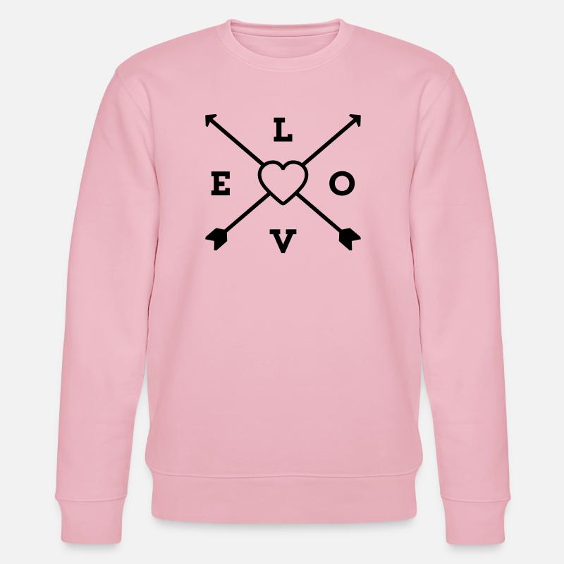love herz liebe - Stanley/Stella Unisex Bio-Sweatshirt CHANGER  - Hellrosa