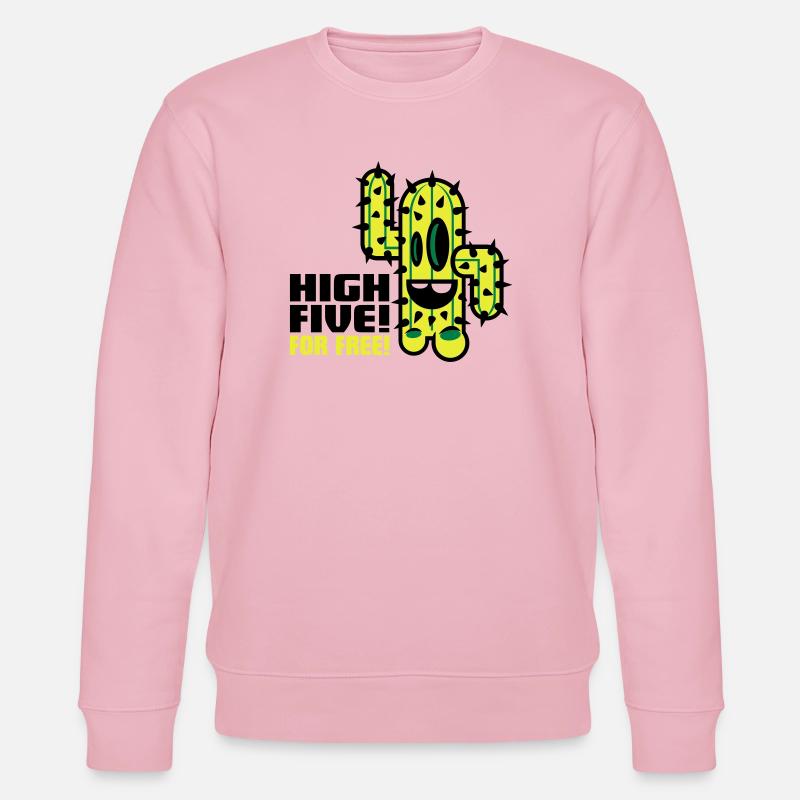 kaktus comic - Stanley/Stella Unisex Bio-Sweatshirt CHANGER  - Hellrosa