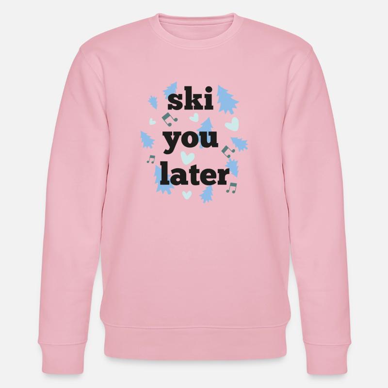 Ski dich später - Stanley/Stella Unisex Bio-Sweatshirt CHANGER  - Hellrosa