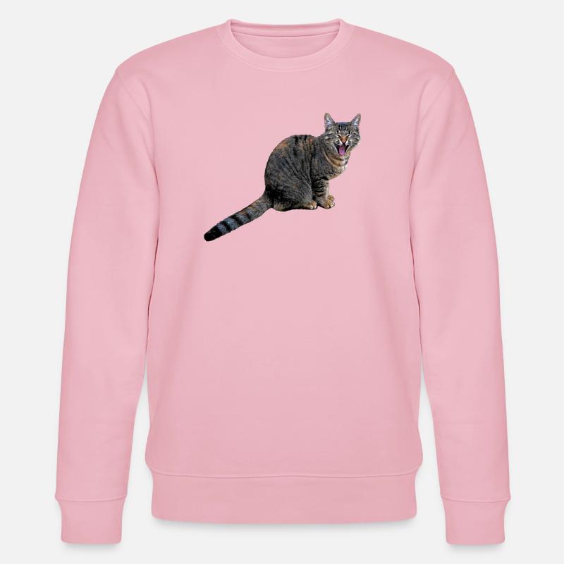 katze - Stanley/Stella Unisex Bio-Sweatshirt CHANGER  - Hellrosa