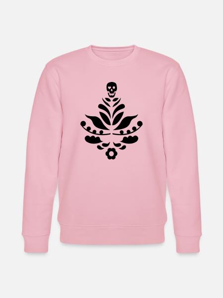 Kurbits & skull black - Stanley/Stella CHANGER Unisex Organic Sweatshirt - cotton pink