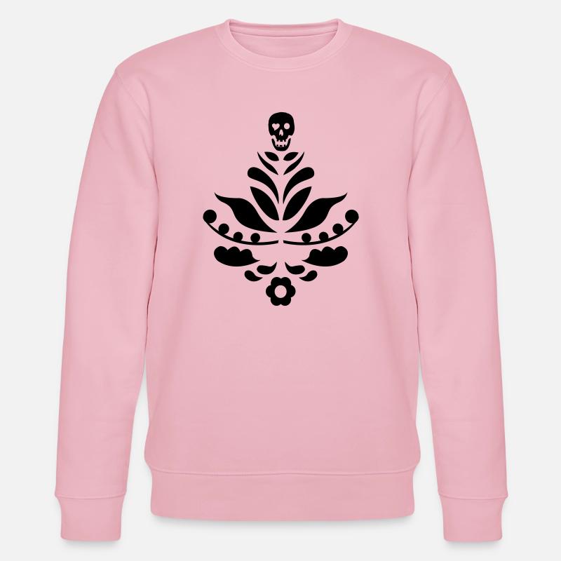 Kurbits & crâne noir - Sweat bio CHANGER Stanley/Stella Unisexe - rose pâle