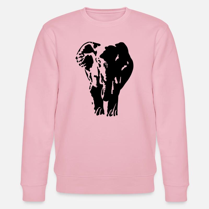 Elefant - Stanley/Stella Unisex Bio-Sweatshirt CHANGER  - Hellrosa