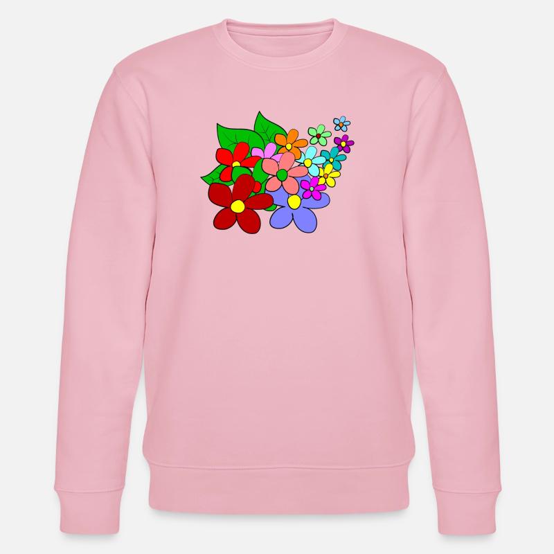 Blumen - Stanley/Stella Unisex Bio-Sweatshirt CHANGER  - Hellrosa
