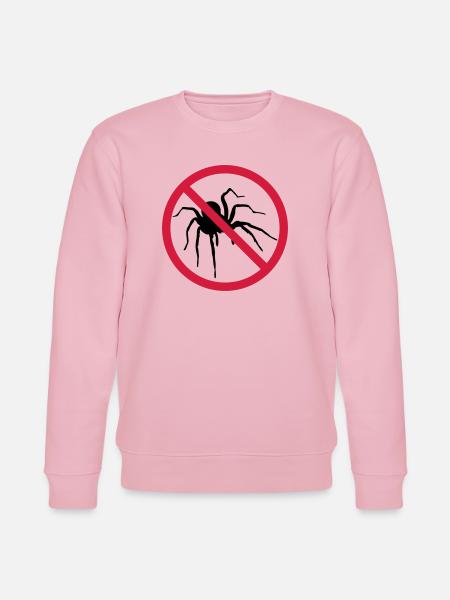 ingen edderkop forbudt skjold edderkop design cl - Stanley/Stella økologisk unisex-sweatshirt CHANGER  - lys rosa