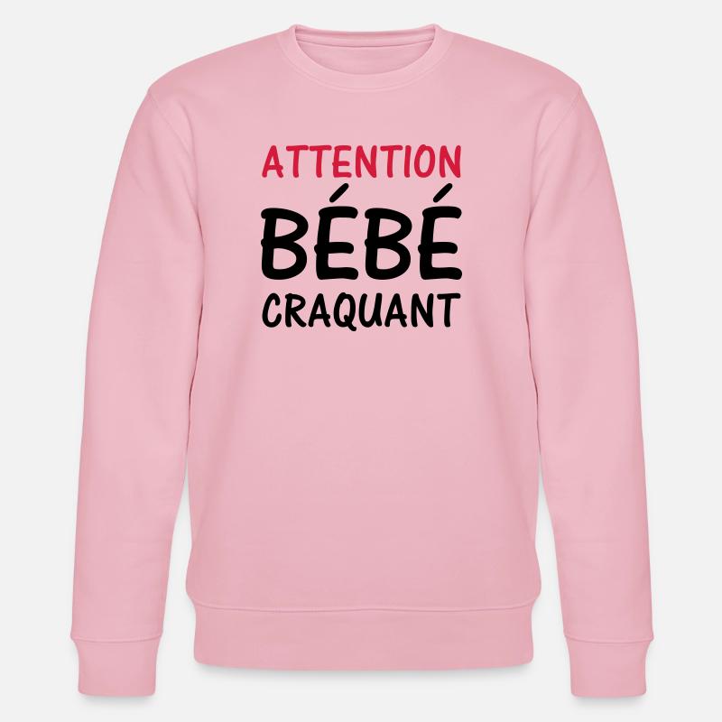 Warnung BABY süß! - Stanley/Stella Unisex Bio-Sweatshirt CHANGER - Hellrosa