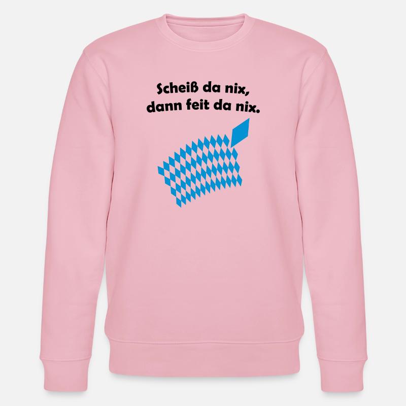 Bayerisches Scheiß da nix Design - Stanley/Stella Unisex Bio-Sweatshirt CHANGER  - Hellrosa