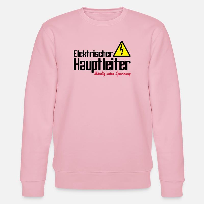 Hauptleiter -Ständig unter Spannung - Stanley/Stella Unisex Bio-Sweatshirt CHANGER  - Hellrosa