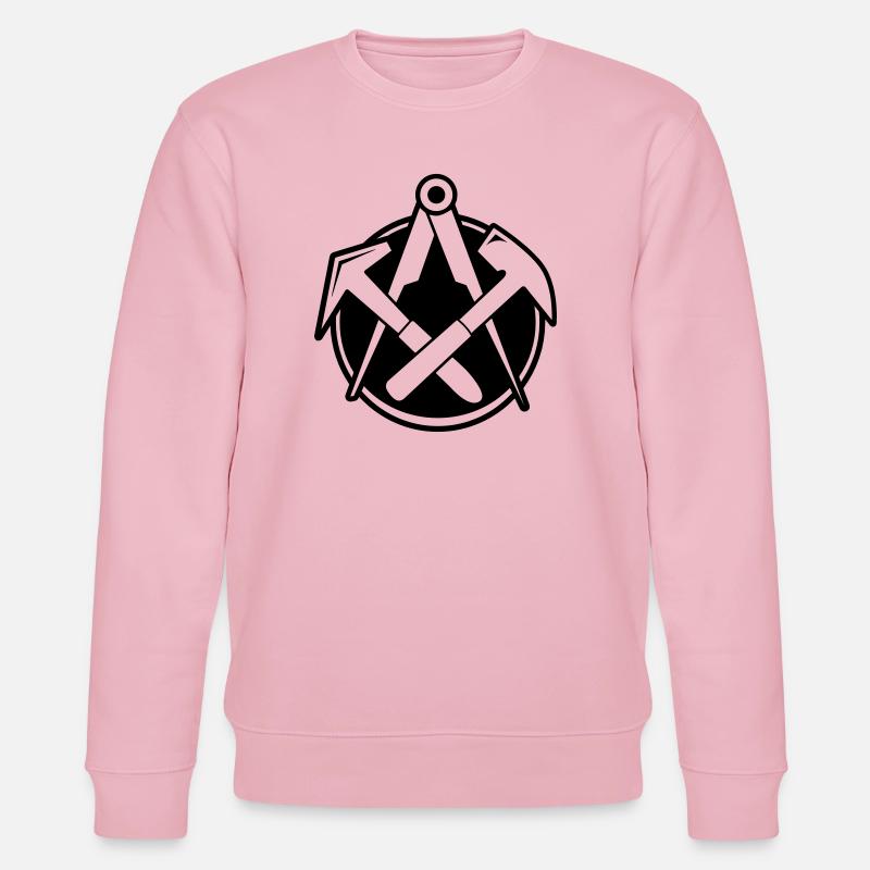 Couvreur Logo - Sweat bio CHANGER Stanley/Stella Unisexe - rose pâle
