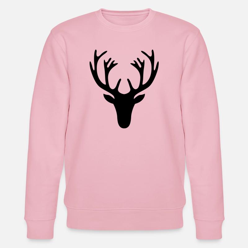 Hirschgeweih - Stanley/Stella Unisex Bio-Sweatshirt CHANGER  - Hellrosa