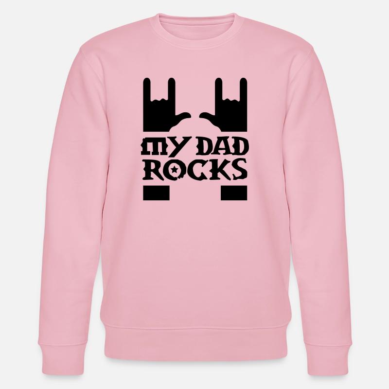papa - my dad rocks - Stanley/Stella Unisex Bio-Sweatshirt CHANGER  - Hellrosa
