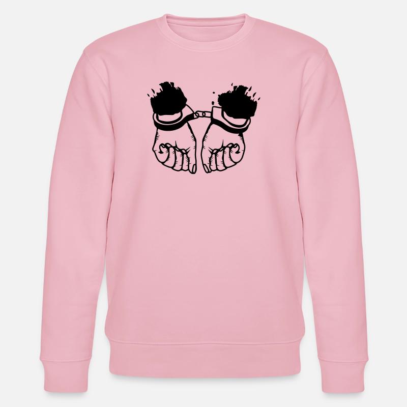 Hände und Handschellen - Stanley/Stella Unisex Bio-Sweatshirt CHANGER  - Hellrosa
