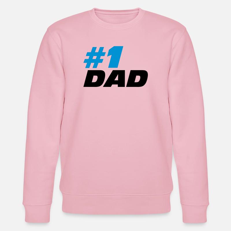 #1 Dad - Stanley/Stella Unisex Bio-Sweatshirt CHANGER  - Hellrosa